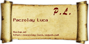 Paczolay Luca névjegykártya